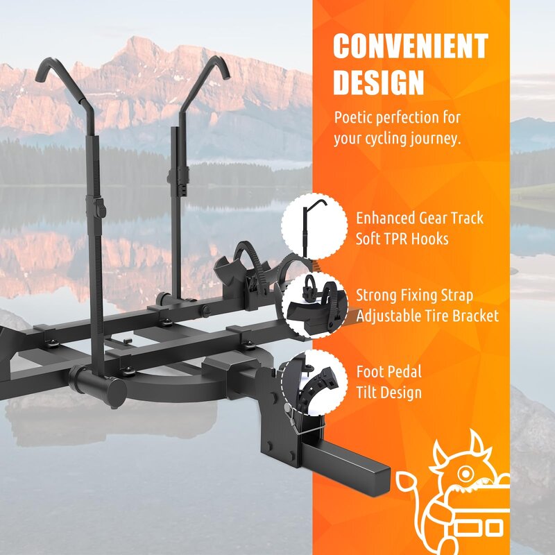 Bicycle Carrier Rack Factory - Hitch Mounted 2/4 Bikes Foldable