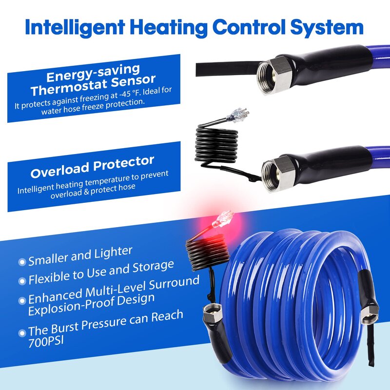 Drinking Water Hose Manufacturer - 12ft Lead BPA Free Heated