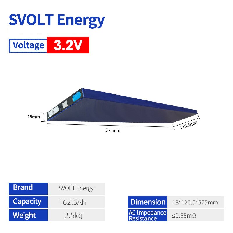 LiFePO4 Battery Cell Factory - SVOLT 3.2V 162.5Ah for ESS