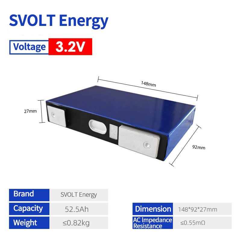 Lithium Battery Cell Factory - SVOLT NCM 3.7V 52.5Ah for EPS