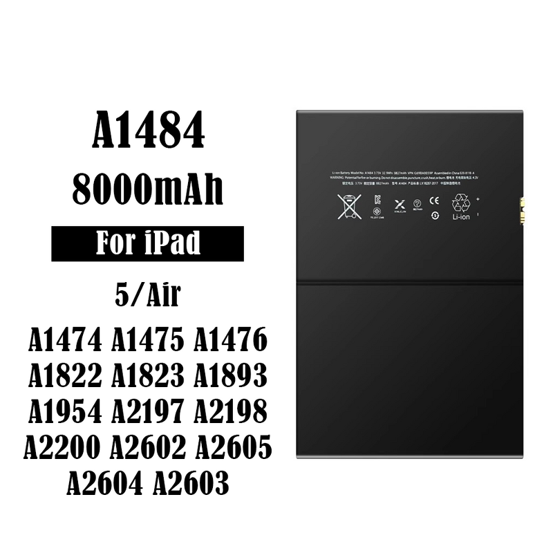 iPad 5 Battery Factory - Replacement for Multiple A Models