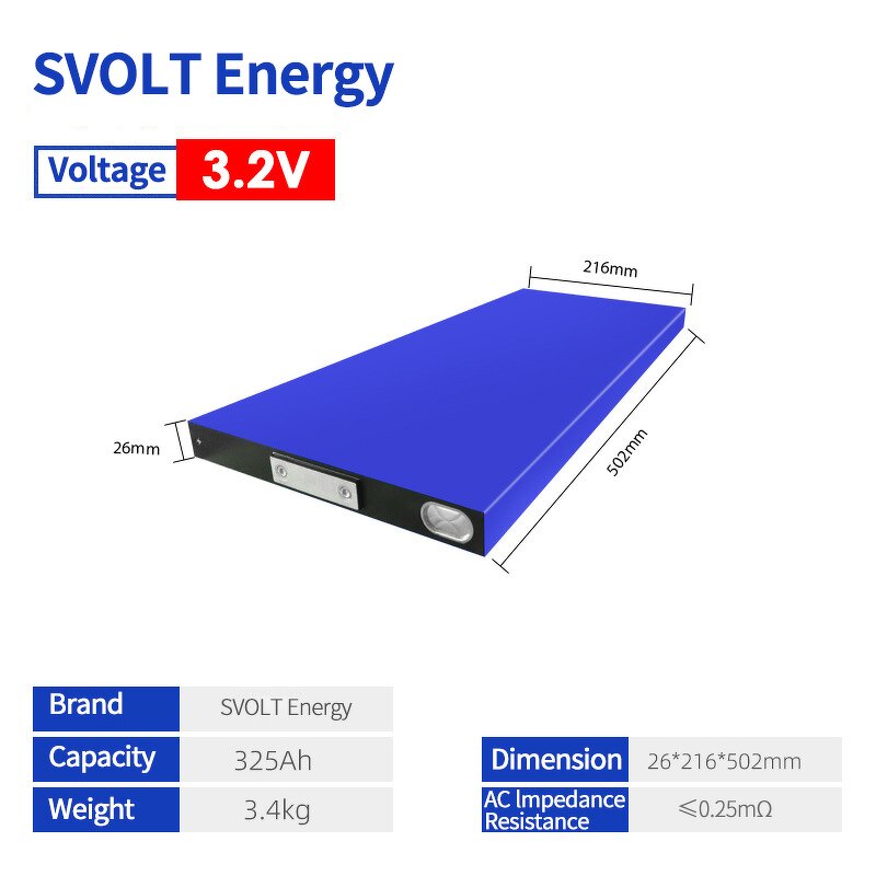 LiFePO4 Battery Cell Supplier - SVOLT 3.2V Blade Efficient 325Ah
