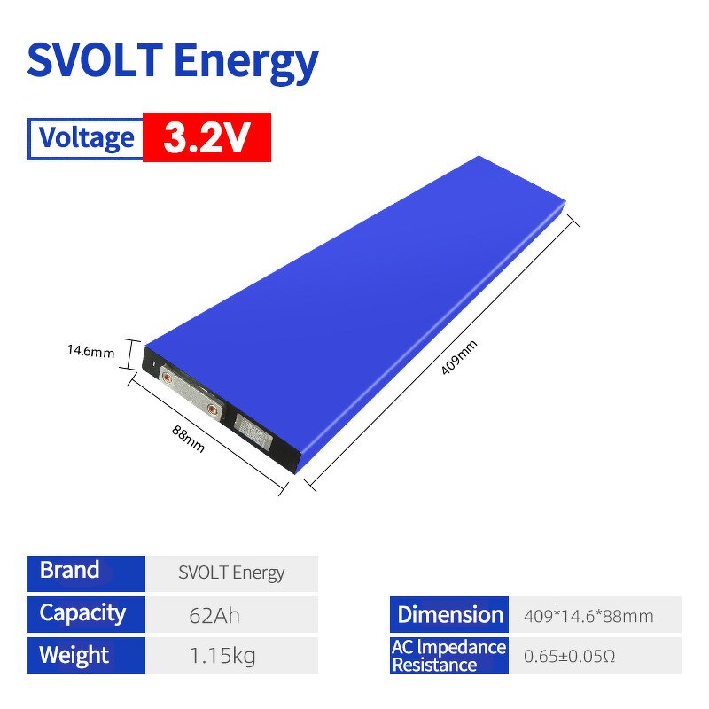 LiFePO4 Battery Cell Factory - SVOLT 3.2V 62Ah Blade for Home