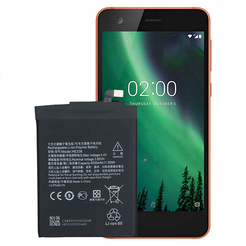 Nokia Battery Supplier - HE338 4000mAh for Nokia 2 A-1029
