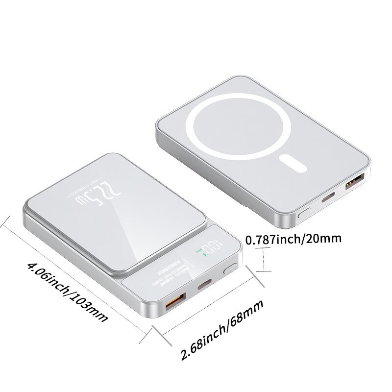 Power Bank Factory - 10000mAh Magnetic Wireless Type C PD