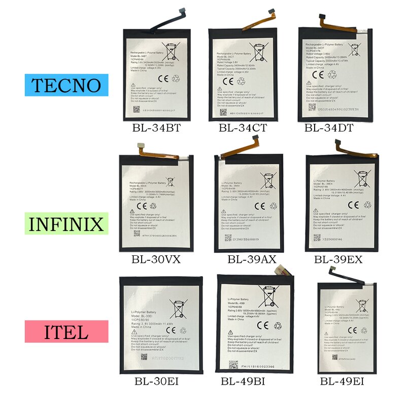 Tecno Battery Factory - BL-40GT 4000mah for Tecno 1704