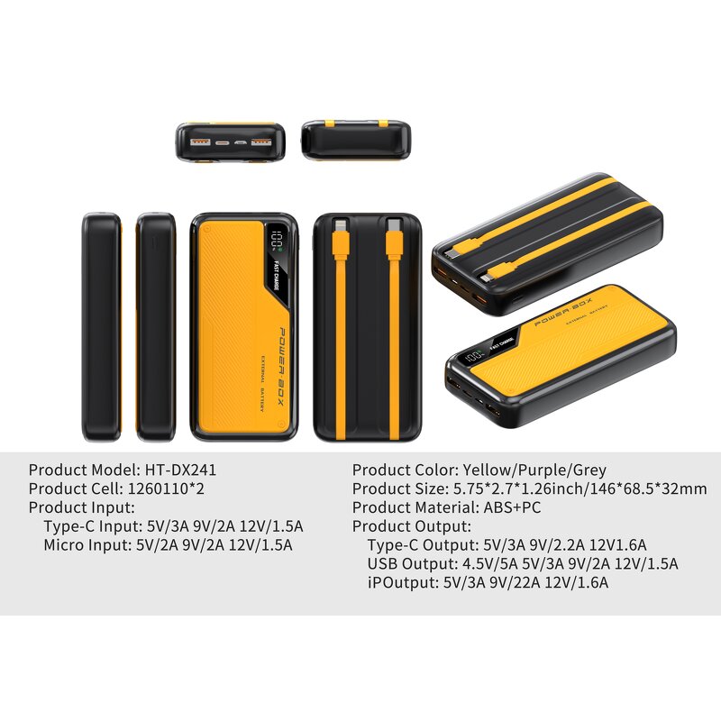 Power Bank Factory - 20000mAh 120W USB Type C Fast Charging