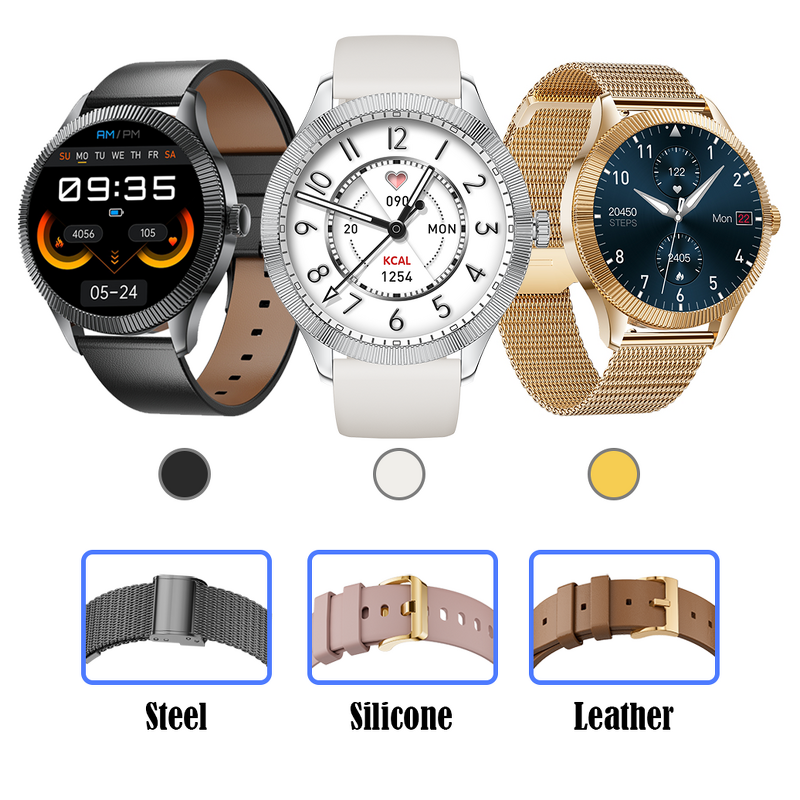 Smart Watch Supplier - M56 LED Screen Leather Strap