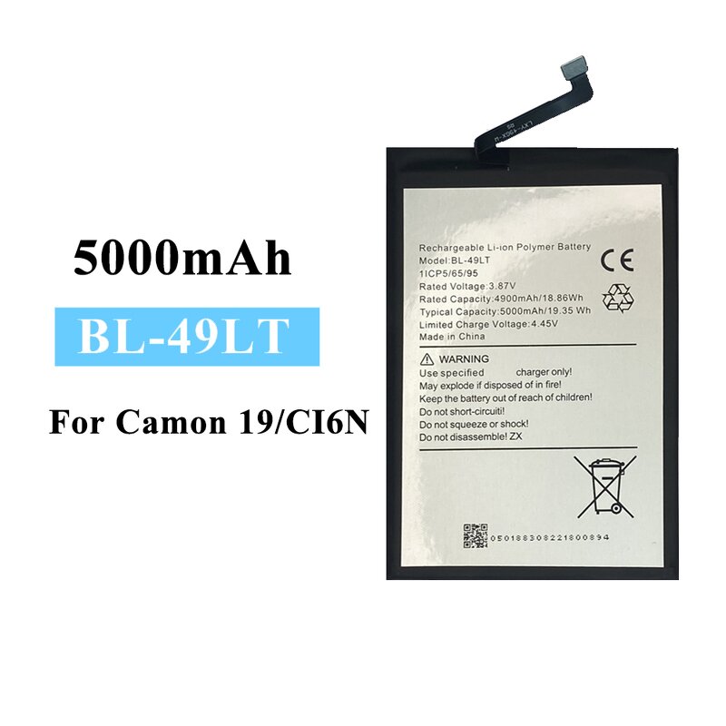 Tecno Battery Factory - BL-49LT 5000mah for Camon 19 CI6N