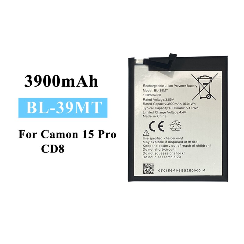 Tecno Battery Supplier - BL-39MT 3900mah for Camon 15 Pro