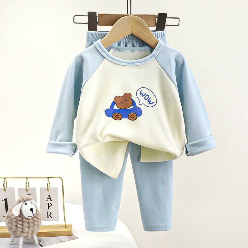 Children's Clothing Set Manufacturer - OEM Autumn Winter Cartoon Printed