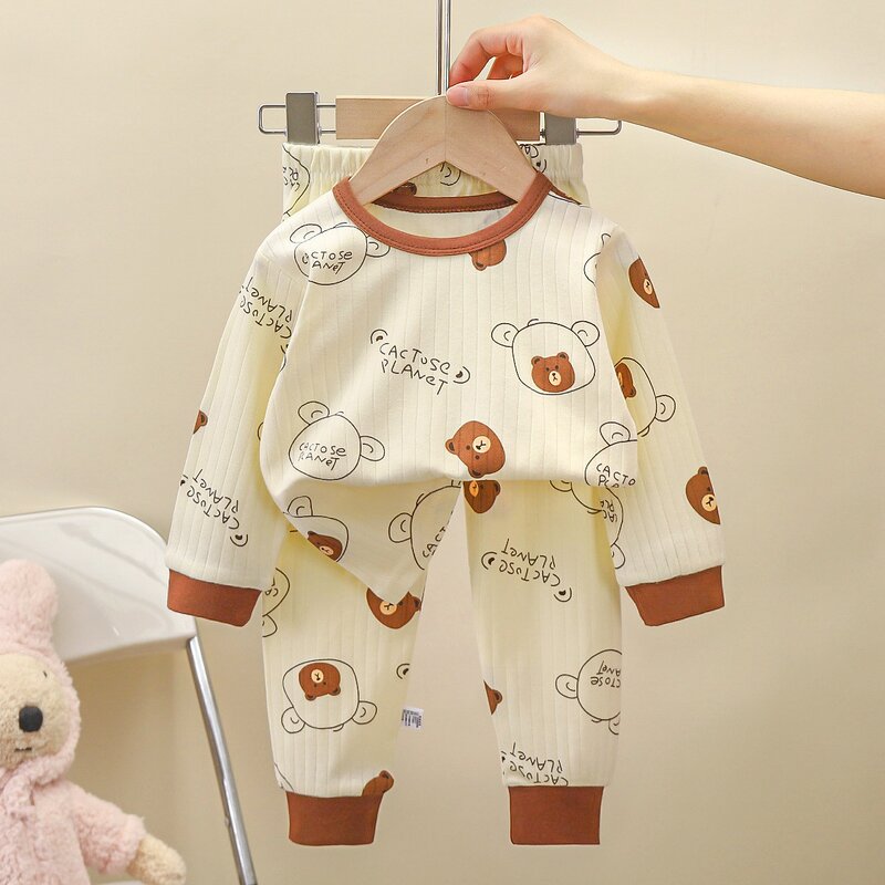Kids Pajamas Manufacturer - Wholesale 2 Piece Autumn Winter Long Sleeve