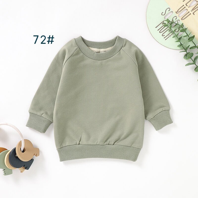 Children Pullover Tops Manufacturer - OEM Custom Logo Solid Colors Organic