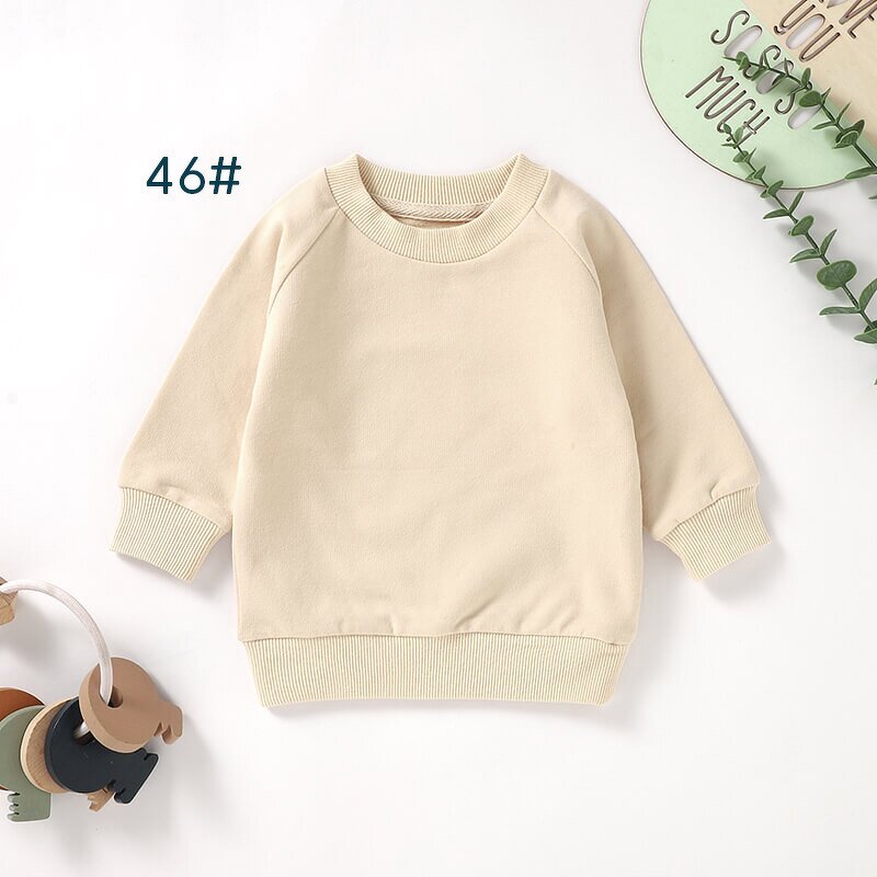 Children Pullover Tops Manufacturer - OEM Custom Logo Solid Colors Organic