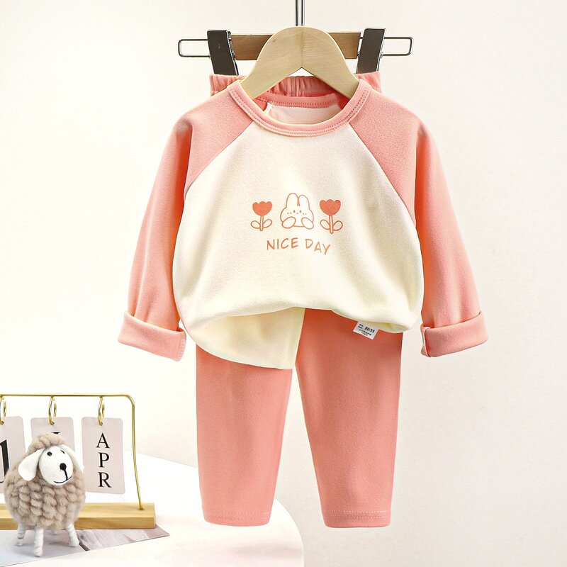 Children's Clothing Set Manufacturer - OEM Autumn Winter Cartoon Printed