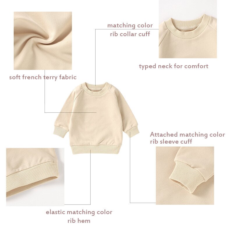 Baby Pullover Tops Manufacturer - Wholesale Spring Autumn Solid Color