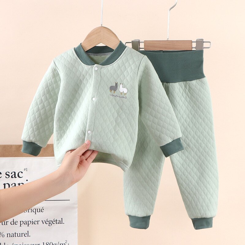 Baby Clothes Set Manufacturer - OEM Custom 2021 Winter 2pcs Cotton Toddler