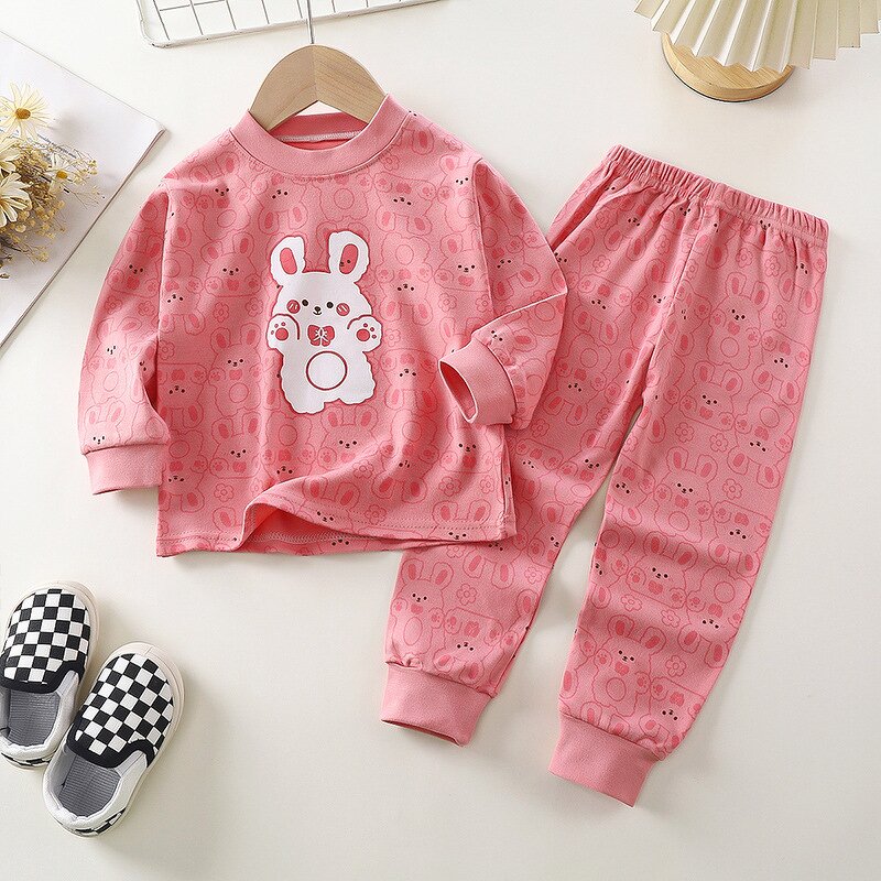 Kids Pajamas Set Manufacturer - OEM 100% Cotton Cartoon Printed 2pcs