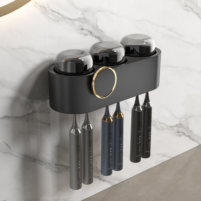 Toothbrush Rack Factory - Light Luxury Transparent Punch-Free