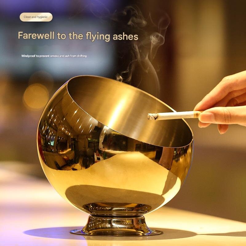 Ashtray Factory - Stainless Steel Thickened Anti-Fly Ash