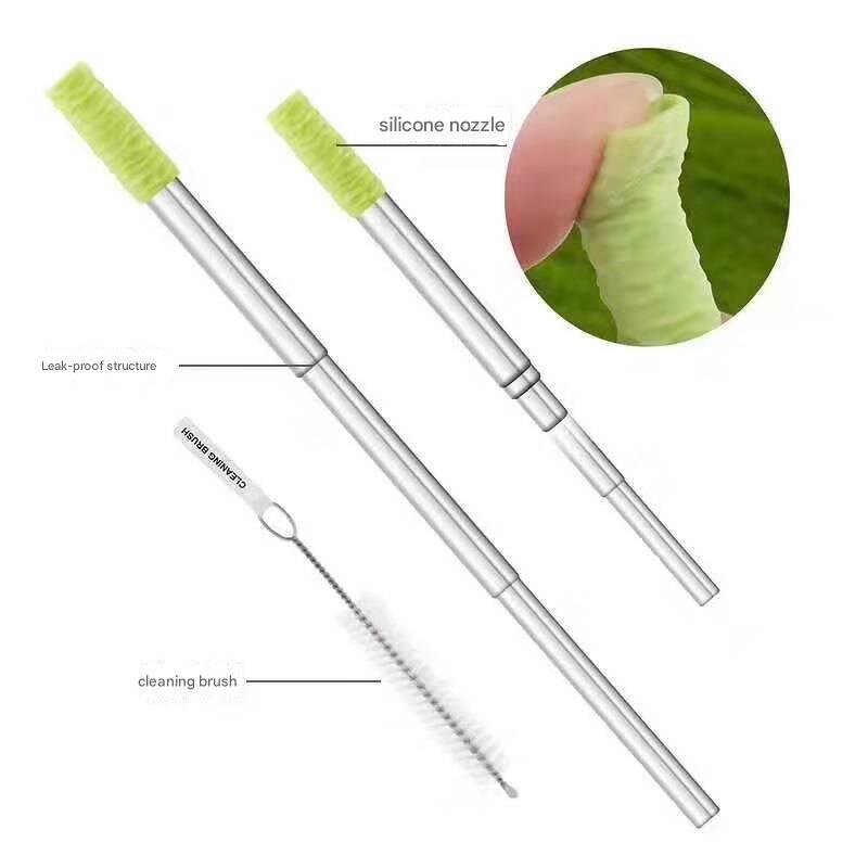 Telescopic Straw Supplier - Stainless Steel with Silicone Mouthpiece