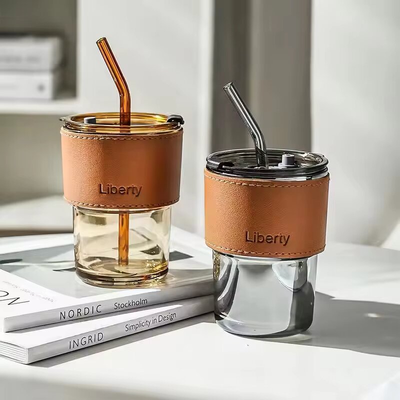 Glass Cup Supplier - High-Appearance Bamboo Straw Gift Mug