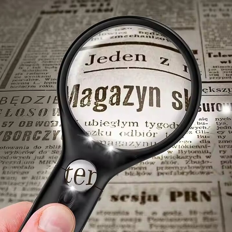 Handheld Magnifier Factory - 45X 3X LED Light for Reading