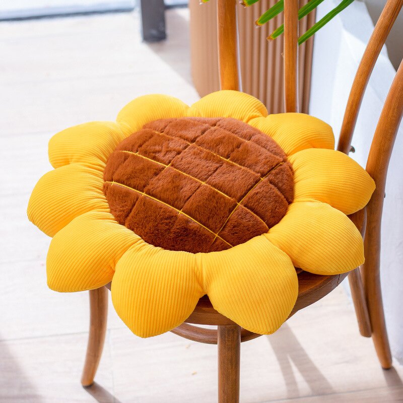 Flower Pillow Factory - Creative Sunflower Woven Tatami Cushion