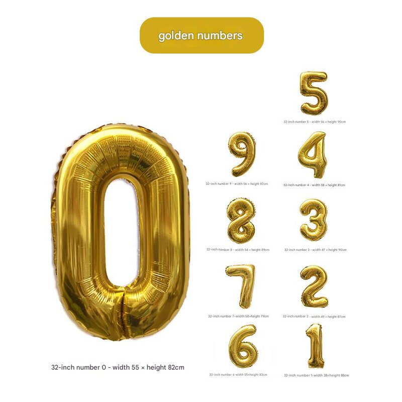 Aluminum Balloon Factory - 32 Inch Gold Silver Gradient Digital