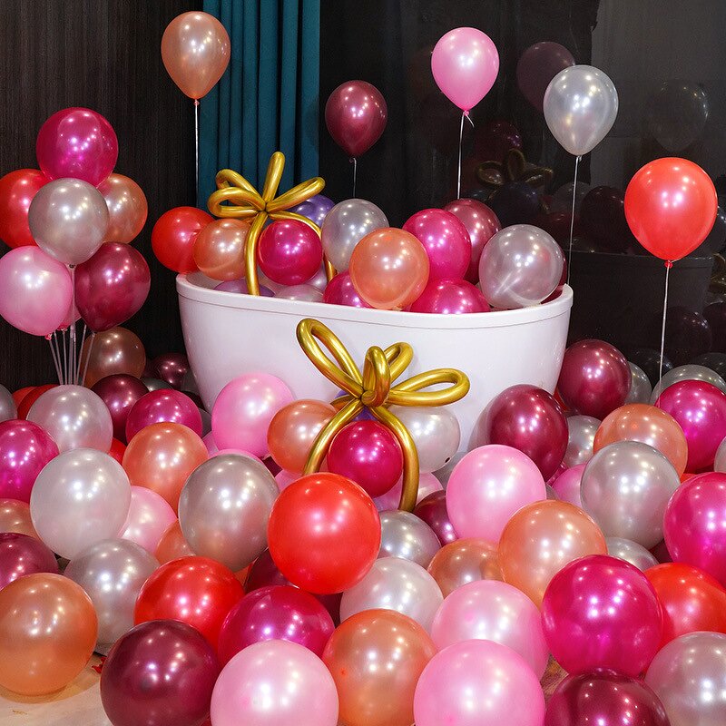 Pearlescent Balloons Factory - 10 Inch Thick 100pcs Non-Toxic