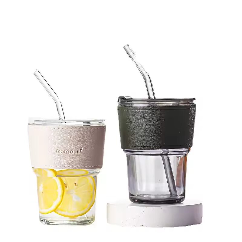 Glass Cup Supplier - High-Appearance Bamboo Straw Gift Mug