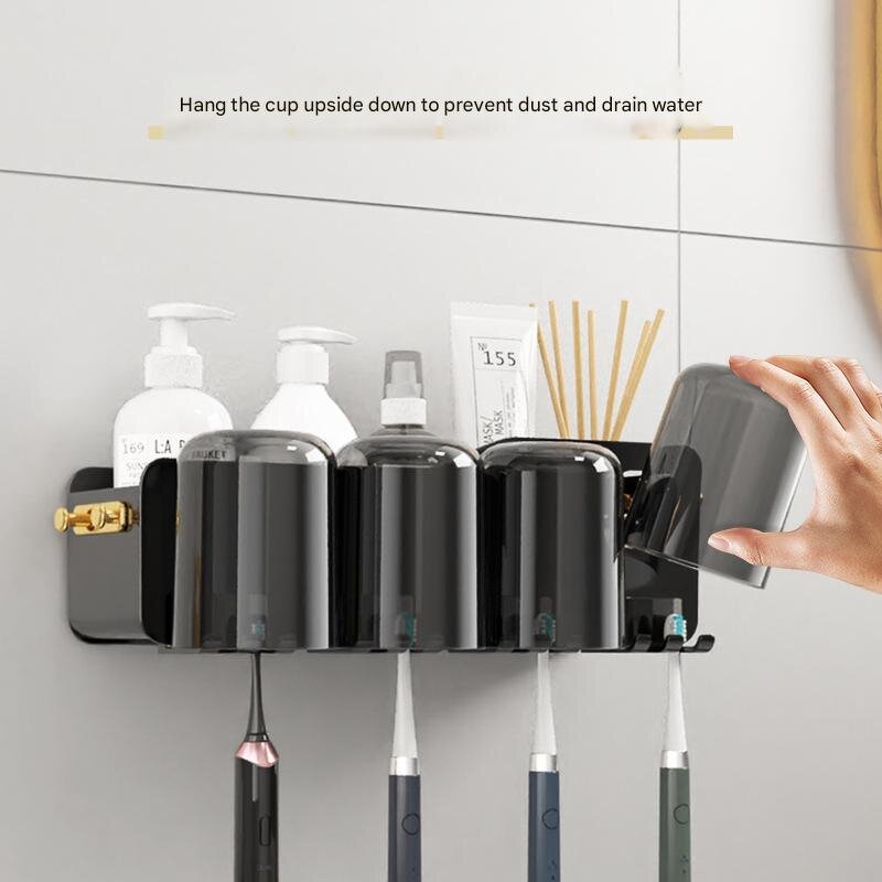 Toothbrush Holder Supplier - Transparent for Couples No-Drill