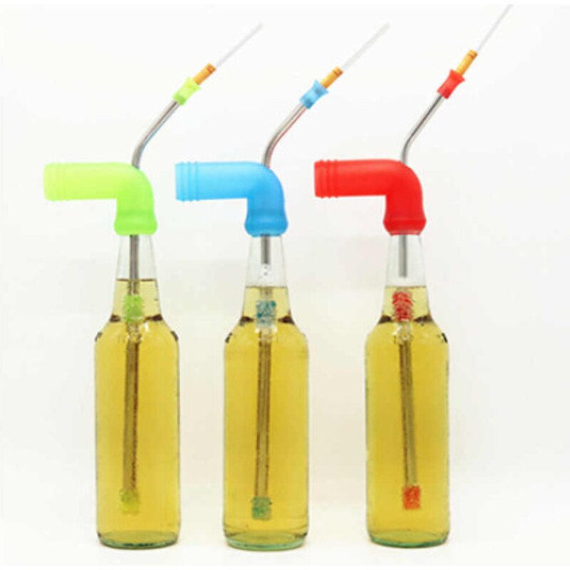 Beer Breathing Tube Supplier - 304 Stainless Steel Double Straws