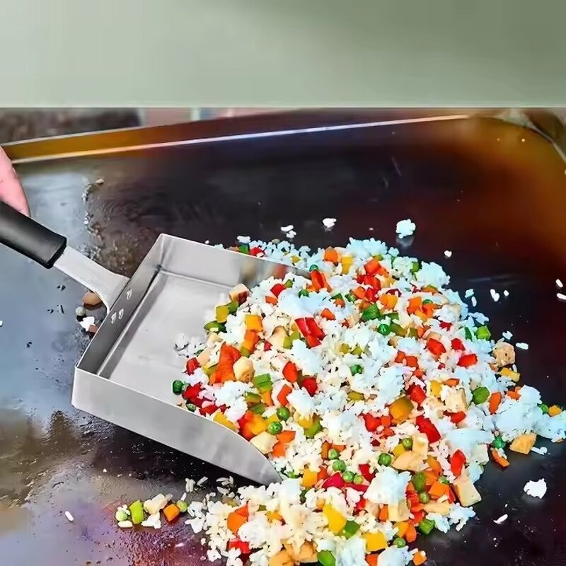 French Fries Scoop Factory - Stainless Steel Griddle Mover Shovel