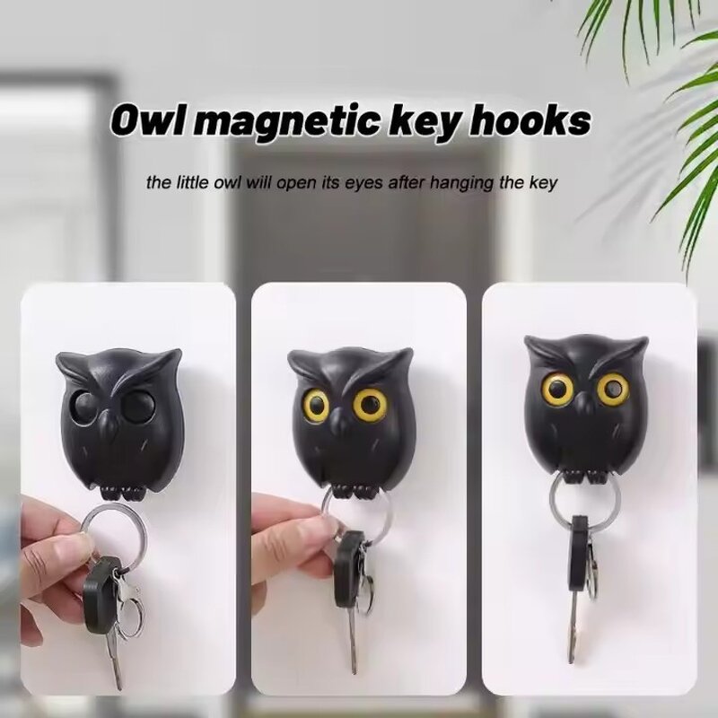 Key Holder Factory - Owl-Shaped Magnetic Self-Adhesive Hooks