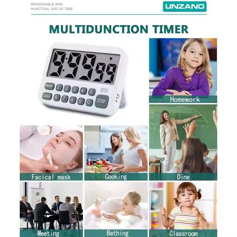 Magnetic Digital Timer Supplier - Loud Alarm Big Digits Plastic