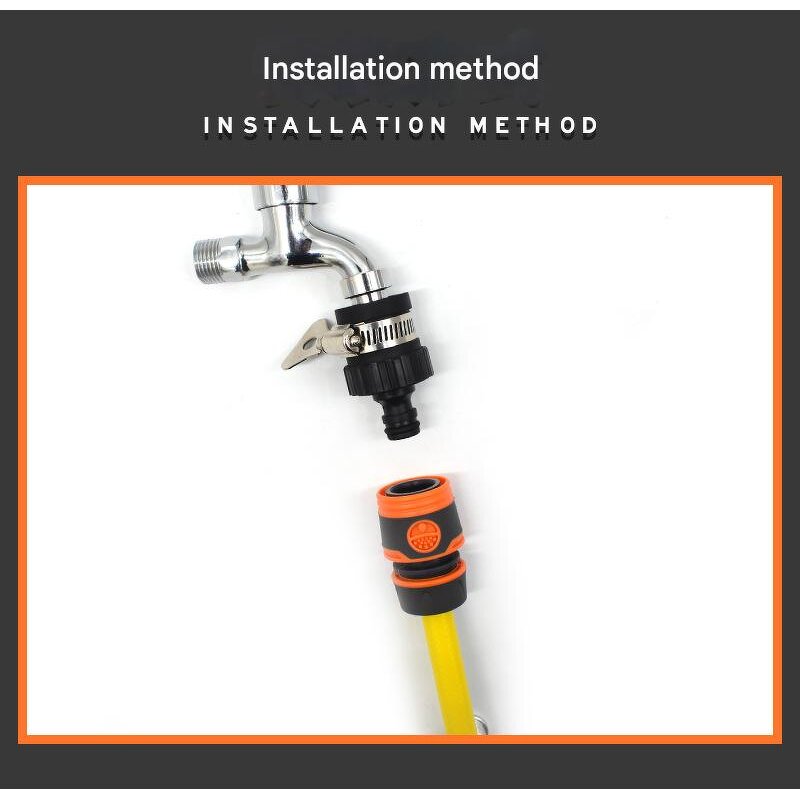 Water Gun Supplier - Black 4-Point Connector Metal Faucet