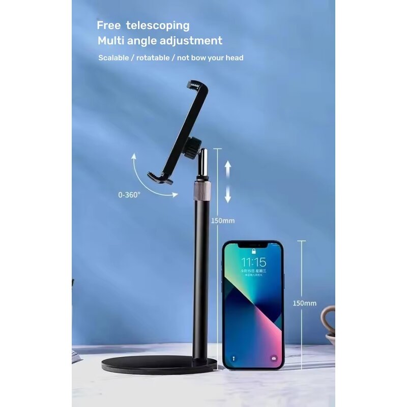 Desktop Phone Stand Factory - 360° Rotatable Telescopic Arm