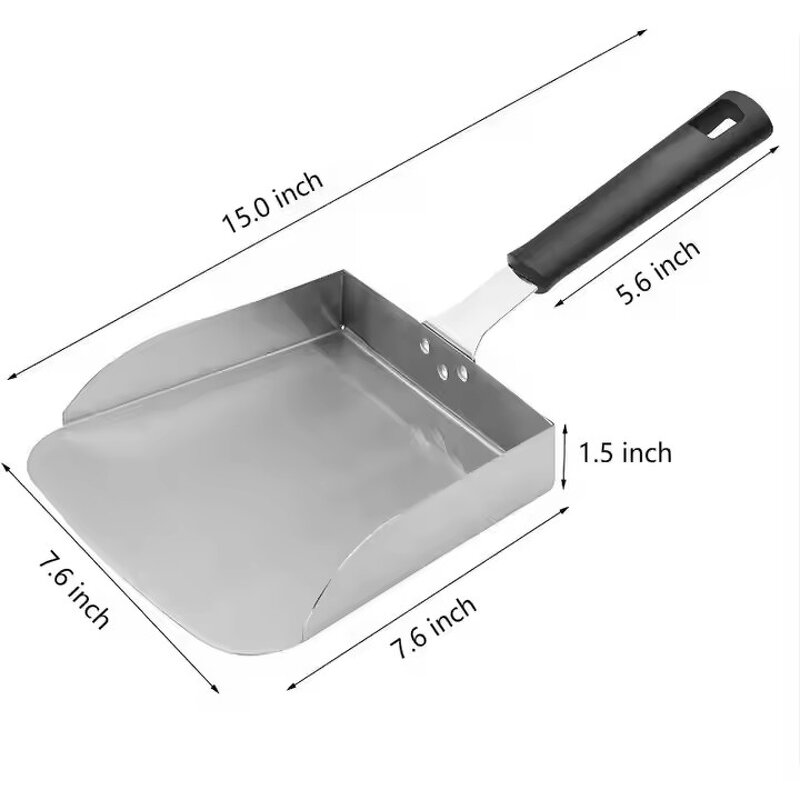 French Fries Scoop Factory - Stainless Steel Griddle Mover Shovel