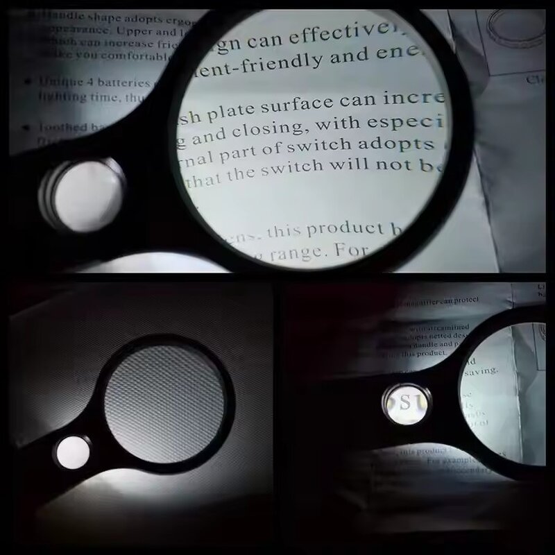 Handheld Magnifier Factory - 45X 3X LED Light for Reading