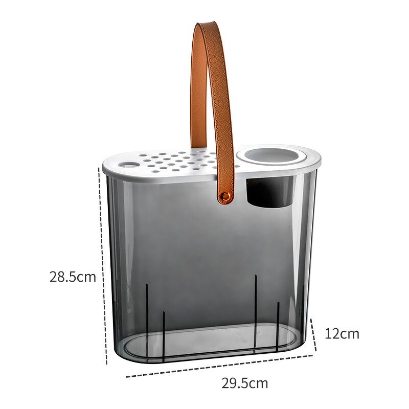 Waste Bin Supplier - Portable with Lid Dry Wet Separation Oval