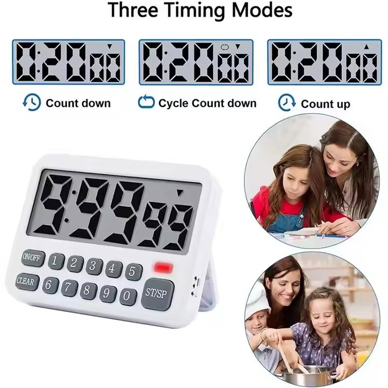 Magnetic Digital Timer Supplier - Loud Alarm Big Digits Plastic