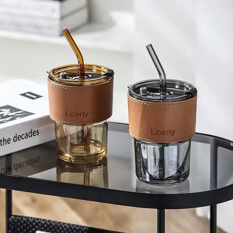 Glass Cup Supplier - High-Appearance Bamboo Straw Gift Mug