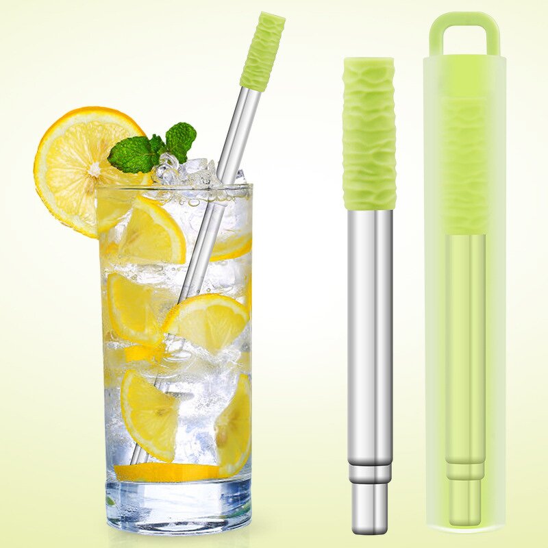 Telescopic Straw Supplier - Stainless Steel with Silicone Mouthpiece