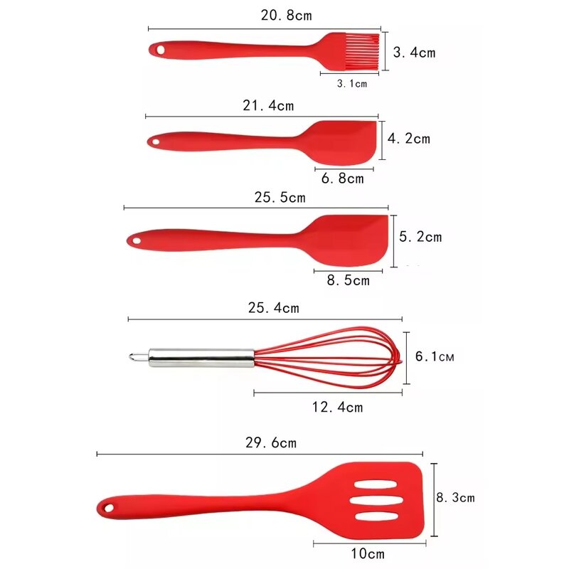 Silicone Baking Tools Factory - 5-Piece Non-Stick Utensils Set