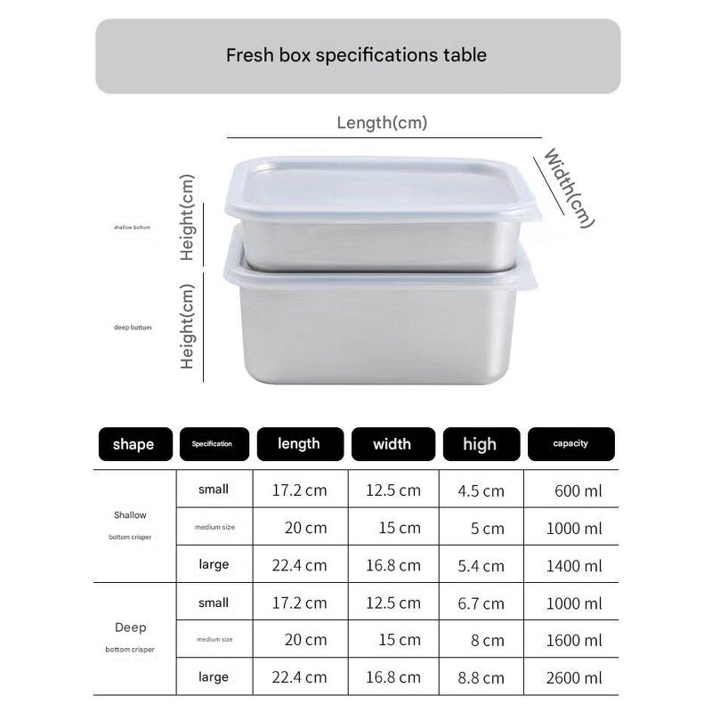 Lunch Box Factory - Food Grade Stainless Steel Refrigerator-Sealed