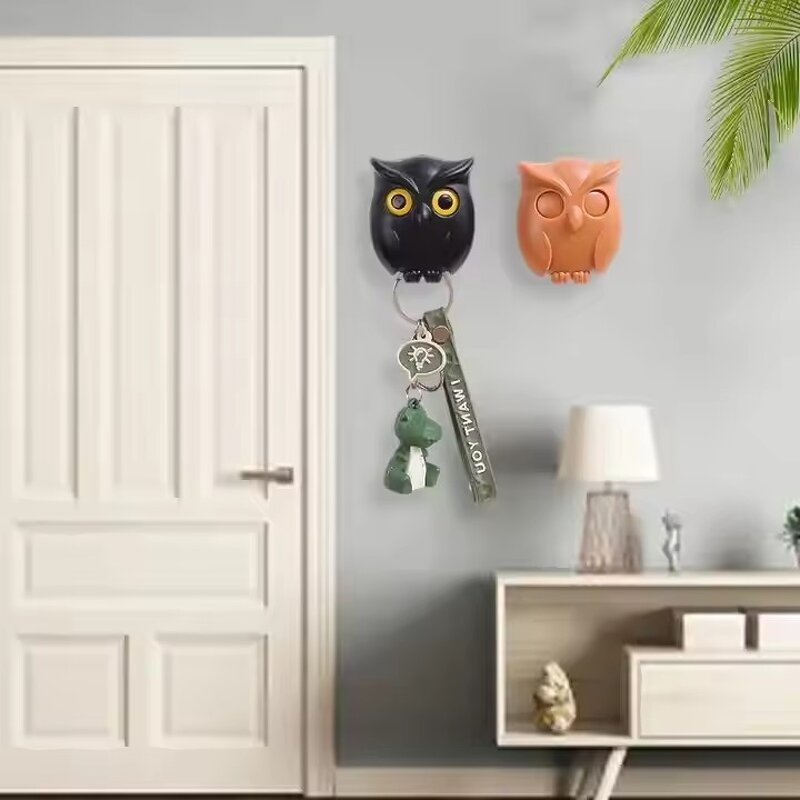 Key Holder Factory - Owl-Shaped Magnetic Self-Adhesive Hooks