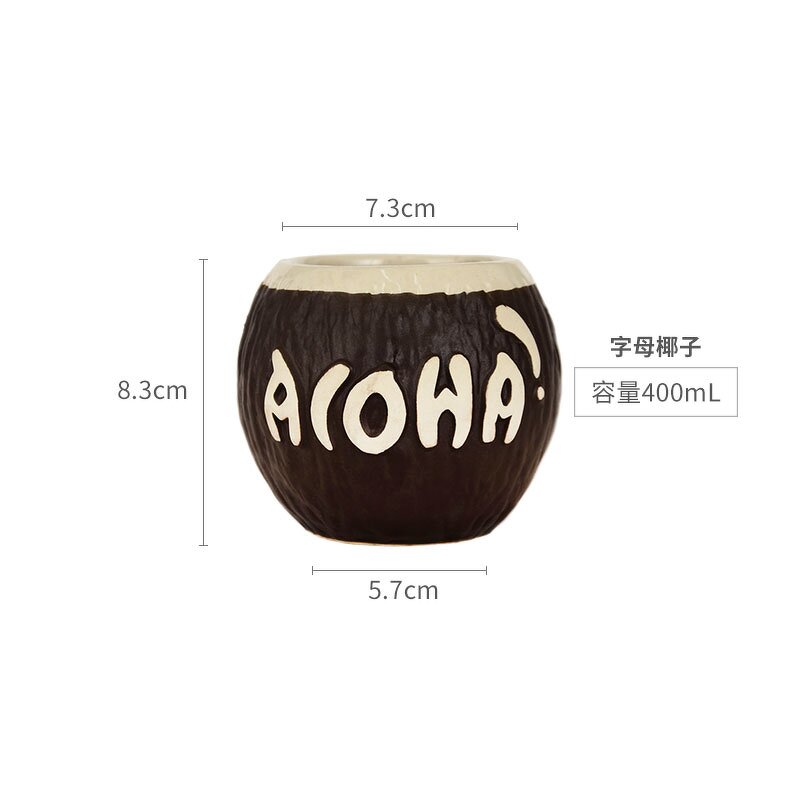 Ceramic Mug Factory - Tiki Cups Zombie Bar Cocktail Cup