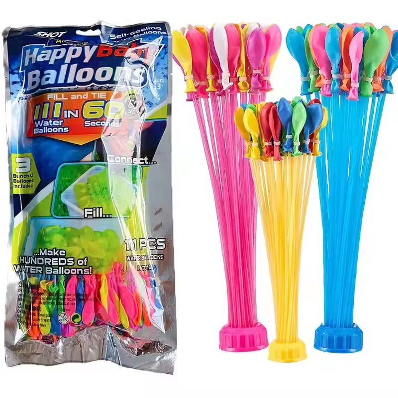 Self-Sealing Balloons Factory - 111pcs 3 Bunch for Party Family