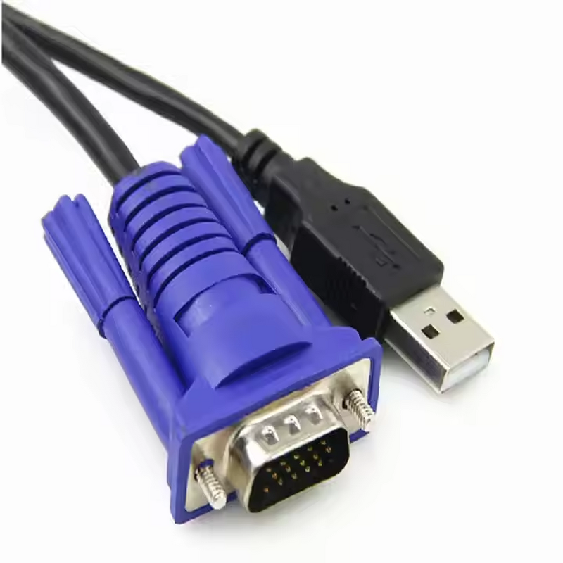 KVM Cable Supplier - 1.5m USB 2.0 VGA Switch Cable
